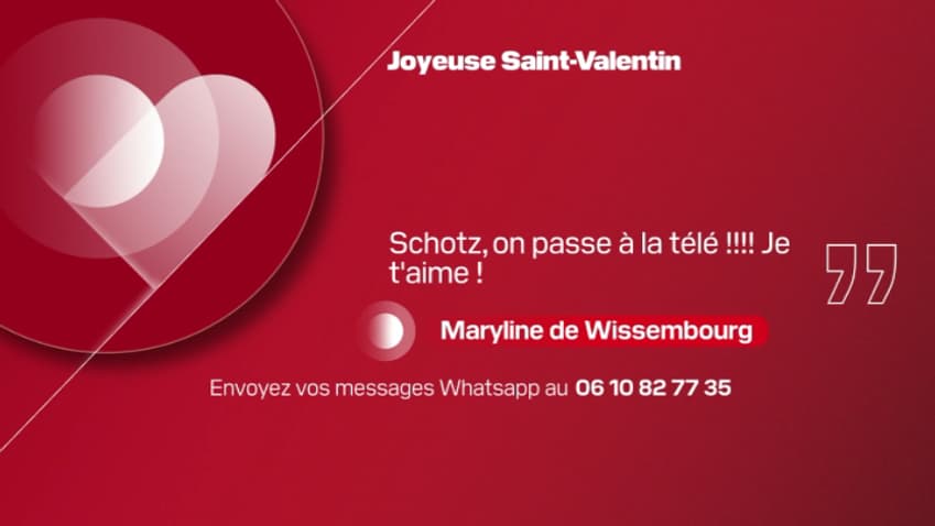 Message de Saint-Valentin, BFM Alsace.