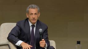 L'ancien président de la République Nicolas Sarkozy le 5 octobre 2022 à l'Institut de France