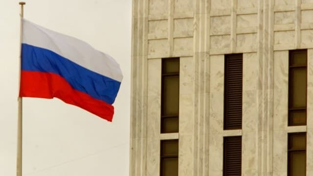 Un drapeau russe - Image d'illustration