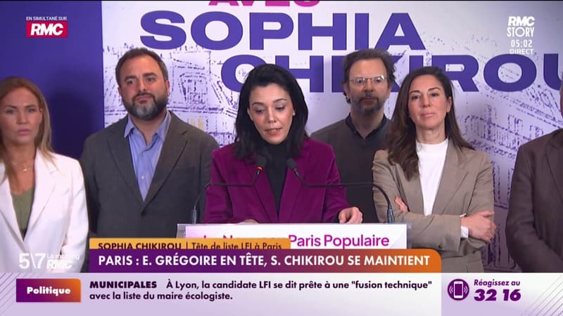 Paris : Emmanuel Grégoire en tête, Sophia Chikirou se maintient