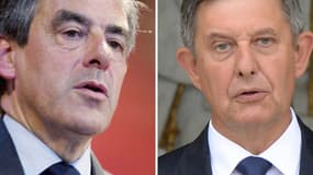 L'ancien Premier ministre François Fillon (à gauche) et le secrétaire général de l'Elysée Jean-Pierre Jouyet (à droite).