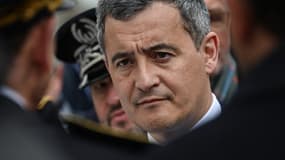 Le ministre de l'Intérieur, Gérald Darmanin, lors d'un déplacement en Côte-d'Or le 28 mars 2024