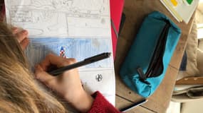 L'école à la maison. Photo d'illustration
