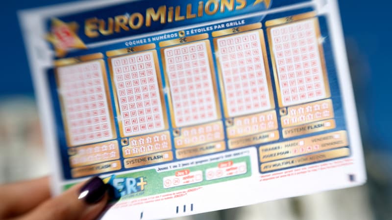 Un ticket d'Euromillions, photo prise en 2012. 