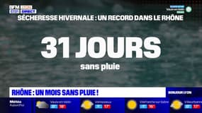 Rhône: une sécheresse hivernale record avec 31 jours sans pluie