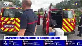 Incendie en Gironde: les pompiers du Nord de retour