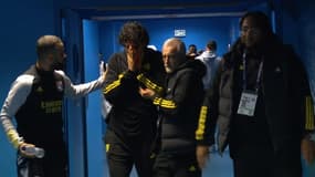 Fabio Grosso, coach de Lyon, arrive en sang au Vélodrome, 29 octobre 2023