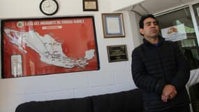 Le Mexicain Roberto Beristain, arrivé aux Etats-Unis il y a vingt ans, dans la Maison du migrant à Ciudad Juarez, au nord du Mexique, le 5 avril 2017, après avoir été expulsé