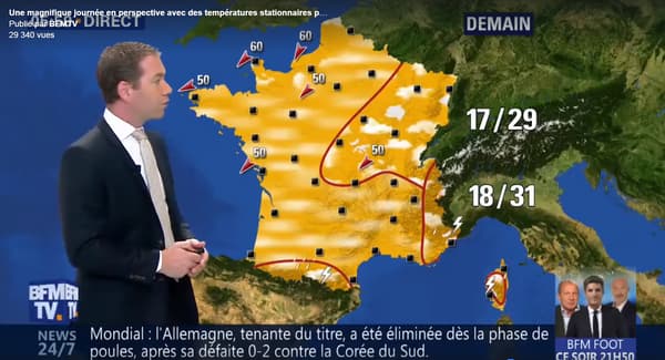 Météo du vendredi 29 juin 2018