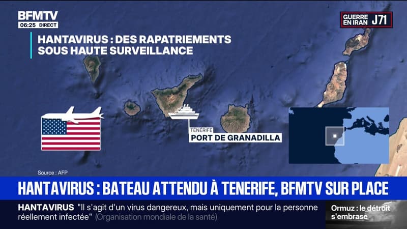 Hantavirus: le navire de croisière MV Hondius doit arriver ce dimanche à Tenerife, aux Canaries