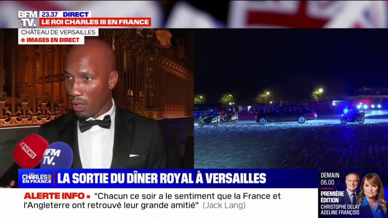 Didier Drogba à la sortie du dîner d'État à Versailles: 