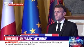 Emmanuel Macron: "Bruxelles fut frappée à nouveau par une attaque terroriste islamiste (...) Notre Europe est bousculée" 