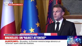 Emmanuel Macron: "Bruxelles fut frappée à nouveau par une attaque terroriste islamiste (...) Notre Europe est bousculée" 