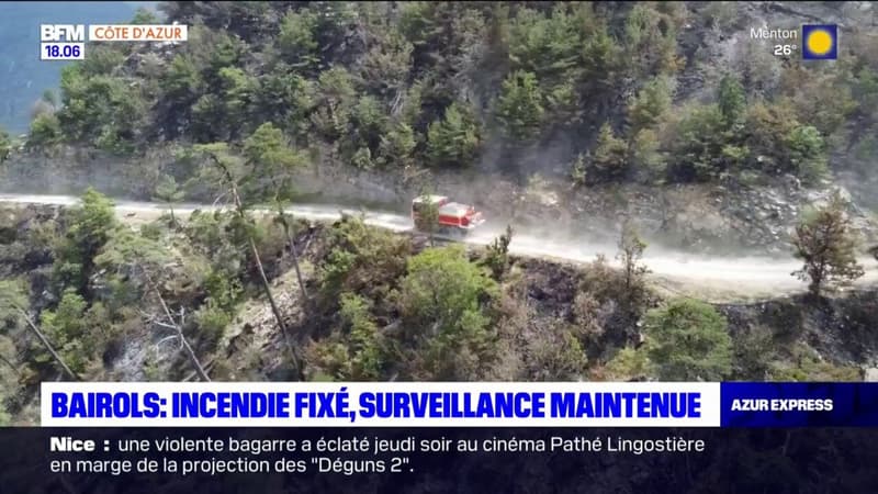 Alpes-Maritimes: l'incendie de Bairols désormais fixé, la surveillance maintenue jusqu'à lundi