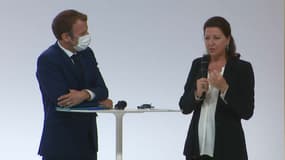 Emmanuel Macron et Agnès Buzyn à Lyon.