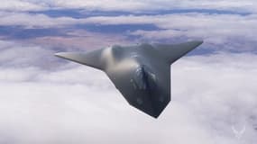 Photo du prototype du futur avion de chasse américain baptisé F-47.