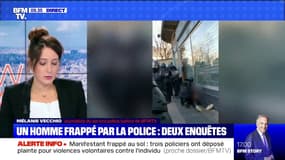 Manifestant frappé au sol: trois policiers portent plainte à leur tour contre l'individu