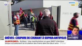 Retraites: la CGT coupe le courant à Sophia-Antipolis
