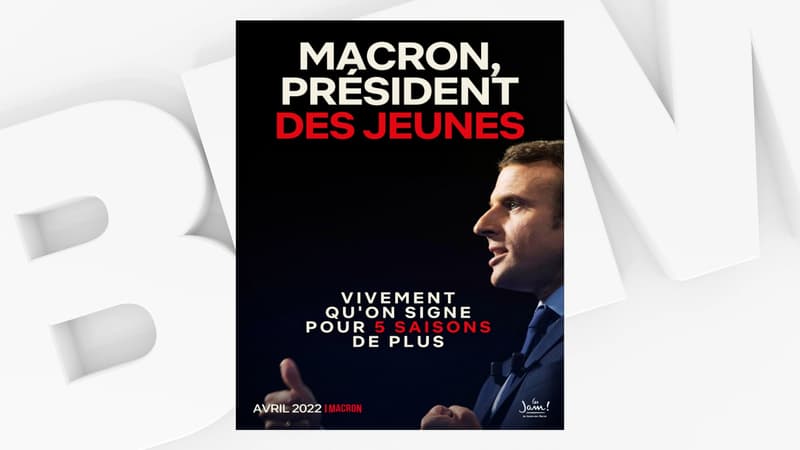 L'affiche Netflix des Jeunes avec Macron
