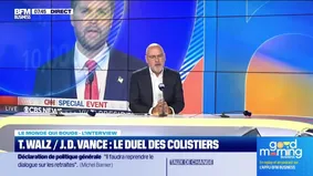 Le monde qui bouge - L'Interview : T. Walz/J.D. Vance, le duel des colistiers - 02/10