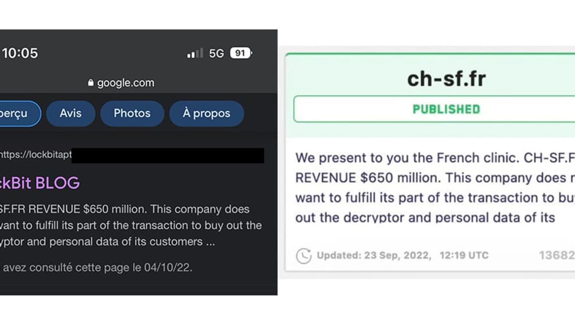 Capture d'écran du site de LockBit 3.0