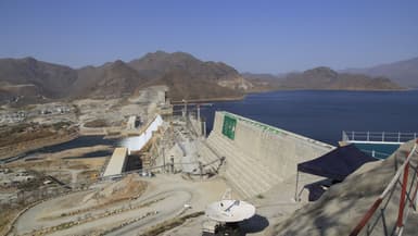 Le Grand barrage de la renaissance éthiopienne (GERD) en Éthiopie, le 19 février 2022 (photo d'illustration).
