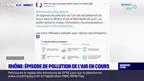 Rhône : épisode de pollution de l'air en cours