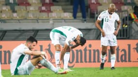 L'équipe d'Algérie après son élimination de la CAN le 20 janvier 2022.