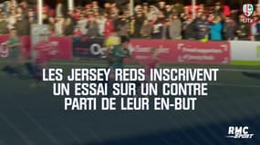 Les Jersey Reds inscrivent un essai sur un contre parti de leur en-but