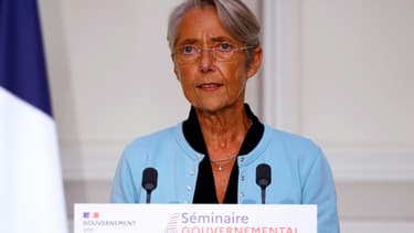 Elisabeth Borne au palais de l'Elysée, le 31 août 2022