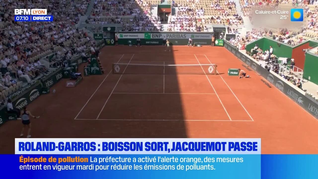 Roland-Garros : Boisson sort, Jacquemot passe