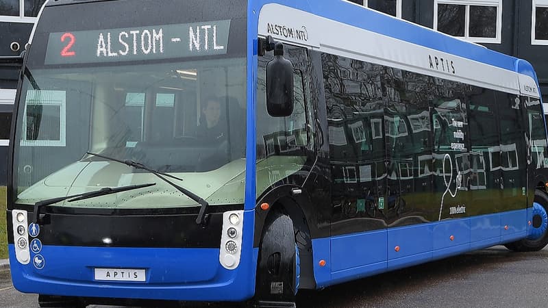 Alstom présente son nouveau bus électrique. 