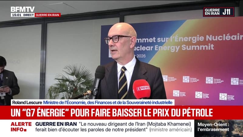 "Le nœud de l'enjeu, c'est le détroit d'Ormuz" estime Roland Lescure après la réunion du G7 énergie