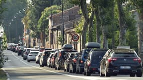 Des embouteillages entre le village de Villefranche de Lauragais et Toulouse, samedi 4 août.