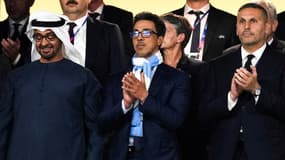 Le cheikh Mansour bin Zayed Al Nahyan lors de la finale de la Ligue des champions entre Manchester City et l'Inter Milan (1-0), le 10 juin 2023