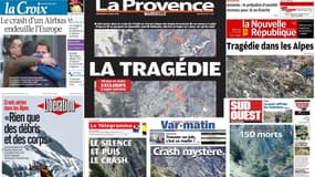 Les Unes de la presse mercredi 25 mars 