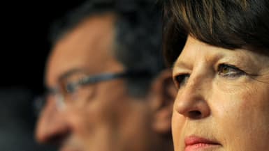 Martine Aubry le 6 juin d'un meeting lors d'un meeting du PS à Poitiers.