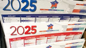 Des calendriers de l'année 2025 en France (image d'illustration).