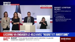 Budget/49.3: "Ce n'est pas parce qu'on engage la responsabilité du gouvernement qu'on abandonne l'idée du compromis et du travail sur le fond", souligne Sébastien Lecornu 