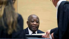 Laurent Gbagbo pour la première fois devant la Cour pénale internationale (CPI) de La Haye où il est poursuivi pour crimes contre l'humanité lors de la guerre civile consécutive à l'élection présidentielle, entre décembre 2010 et avril 2011. /Photo prise
