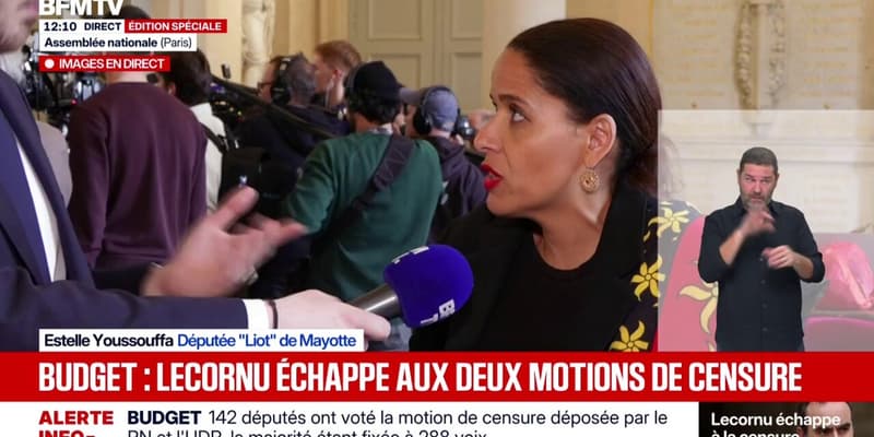 "Vous avez encore la possibilité d'augmenter l'enveloppe pour Mayotte": Estelle Youssouffa, députée Liot, explique sa décision de voter la motion de censure LFI