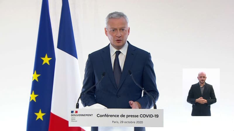 Image d'illustration - Bruno Le Maire lors de la conférence du presse du 29 octobre 2020