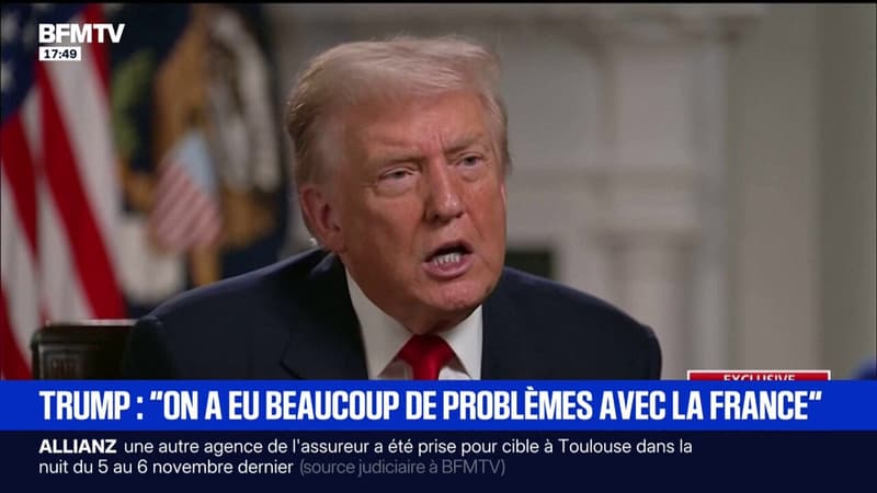 Lors d'une interview, Donald Trump a déclaré que les États-Unis "ont eu beaucoup de problèmes avec la France"