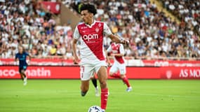 Le Monégasque Maghnes Akliouche en match de préparation, 8 août 2025