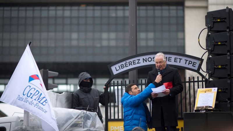 A l'appel de la CGPME, et de son leader Jean-François Roubaud, les petits patrons ont manifesté dans la rue ce 1er décembre. 