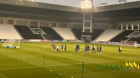 Les joueurs de l'équipe de France à l'entraînement