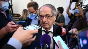 Le président de le Fédération française de football (FFF) Noël Le Graët, répond aux questions des journalistes, après l'élection du nouveau président de la Ligue de Football Professionnel (LFP), le 10 septembre 2020 à Paris