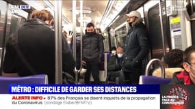 Coronavirus: difficile de garder ses distances dans les métros parisiens