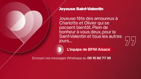 Message de Saint-Valentin, BFM Alsace.