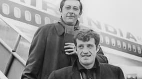 Jean-Paul Belmondo et Jean Rochefort, en janvier 1965